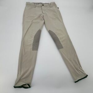 Devon-Aire Womens Tan Knee‎ Patch Equestrian Riding Breeches XLG Tan Schooling